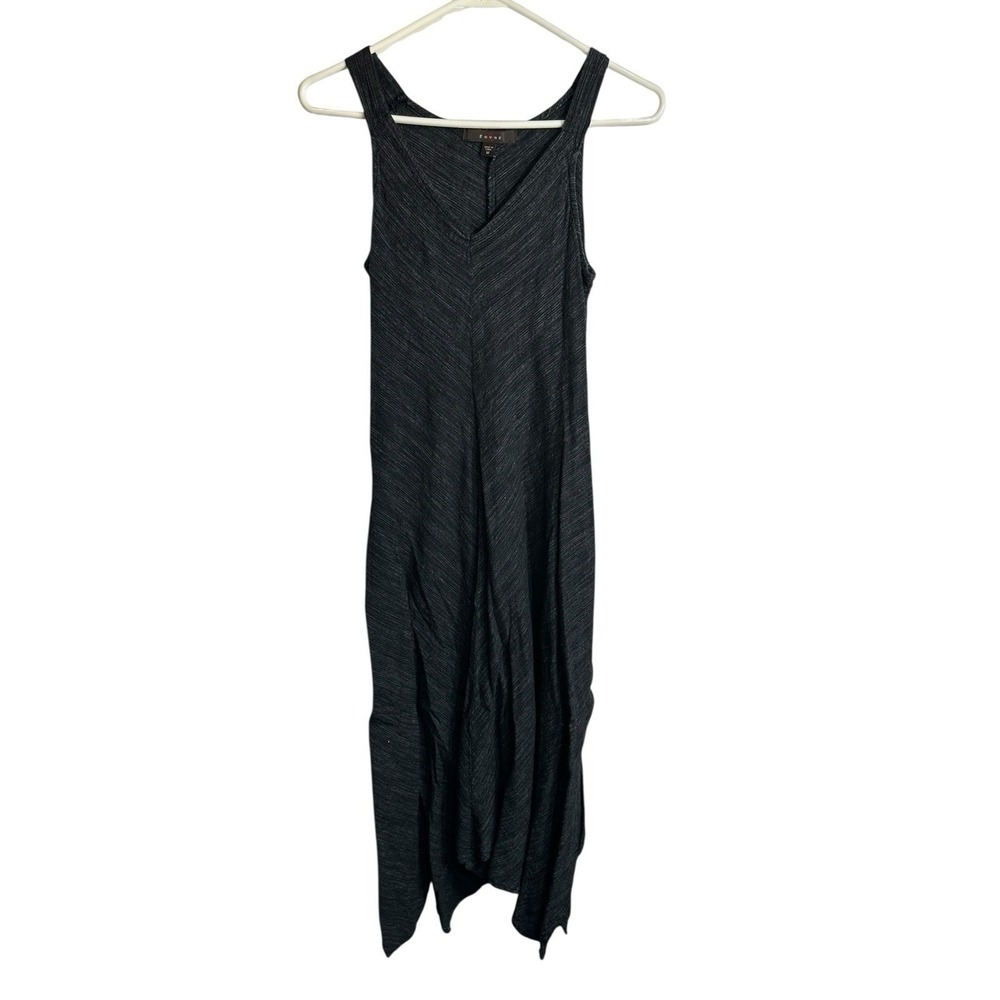 fever womens sleeveless dark grey black tank dress size medium maxi long